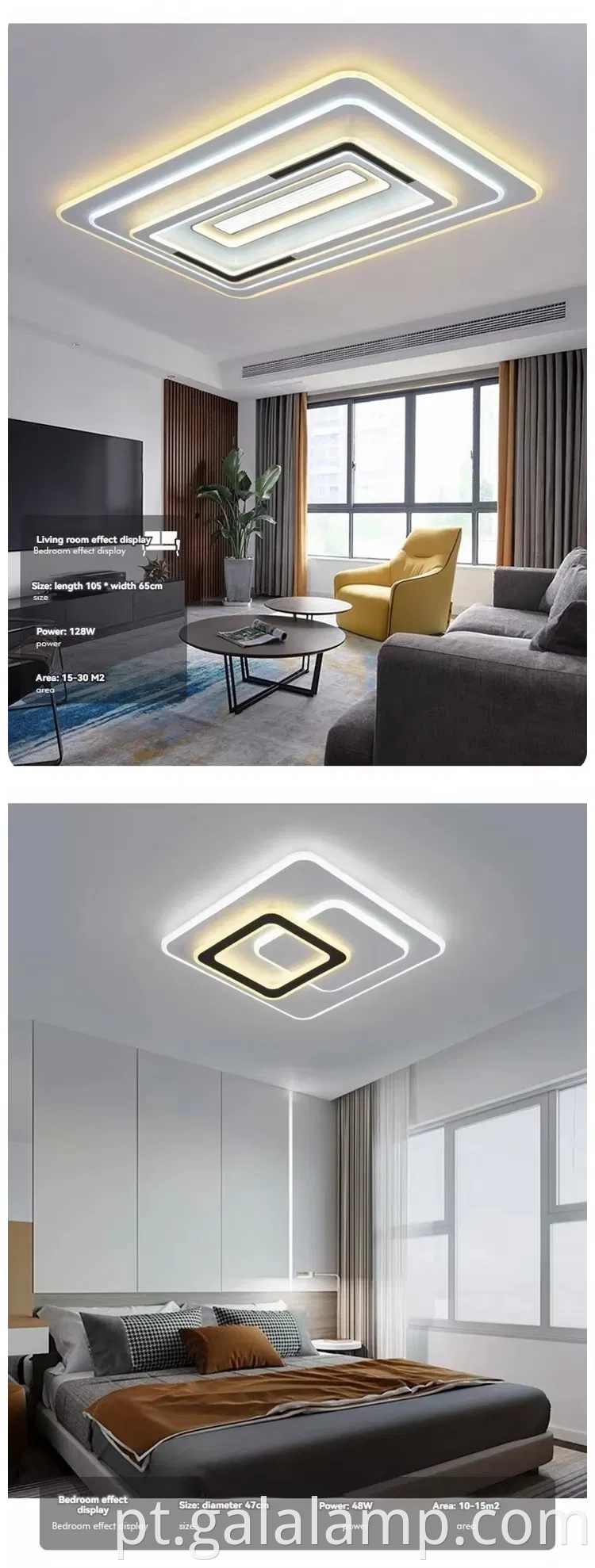 Luz de teto de cristal elegante para iluminação doméstica de espectro completo